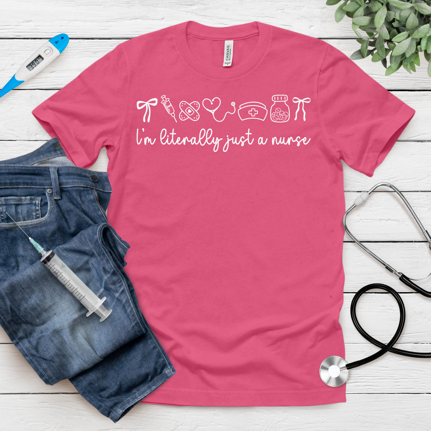 Screen Print- Literally Just A Nurse (Pack of 4)