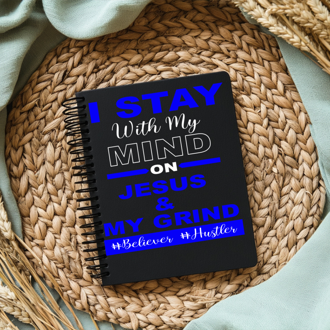 UV DTF Journal Cover- Mind on Jesus and My Grind