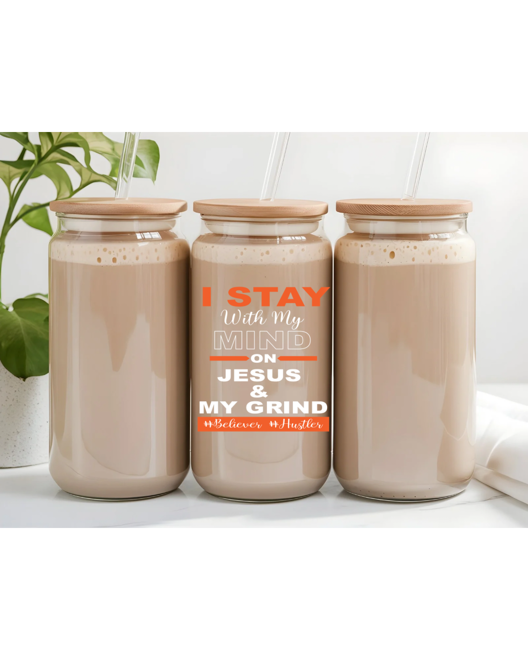 UV DTF- Mind on Jesus and My Grind (one side)