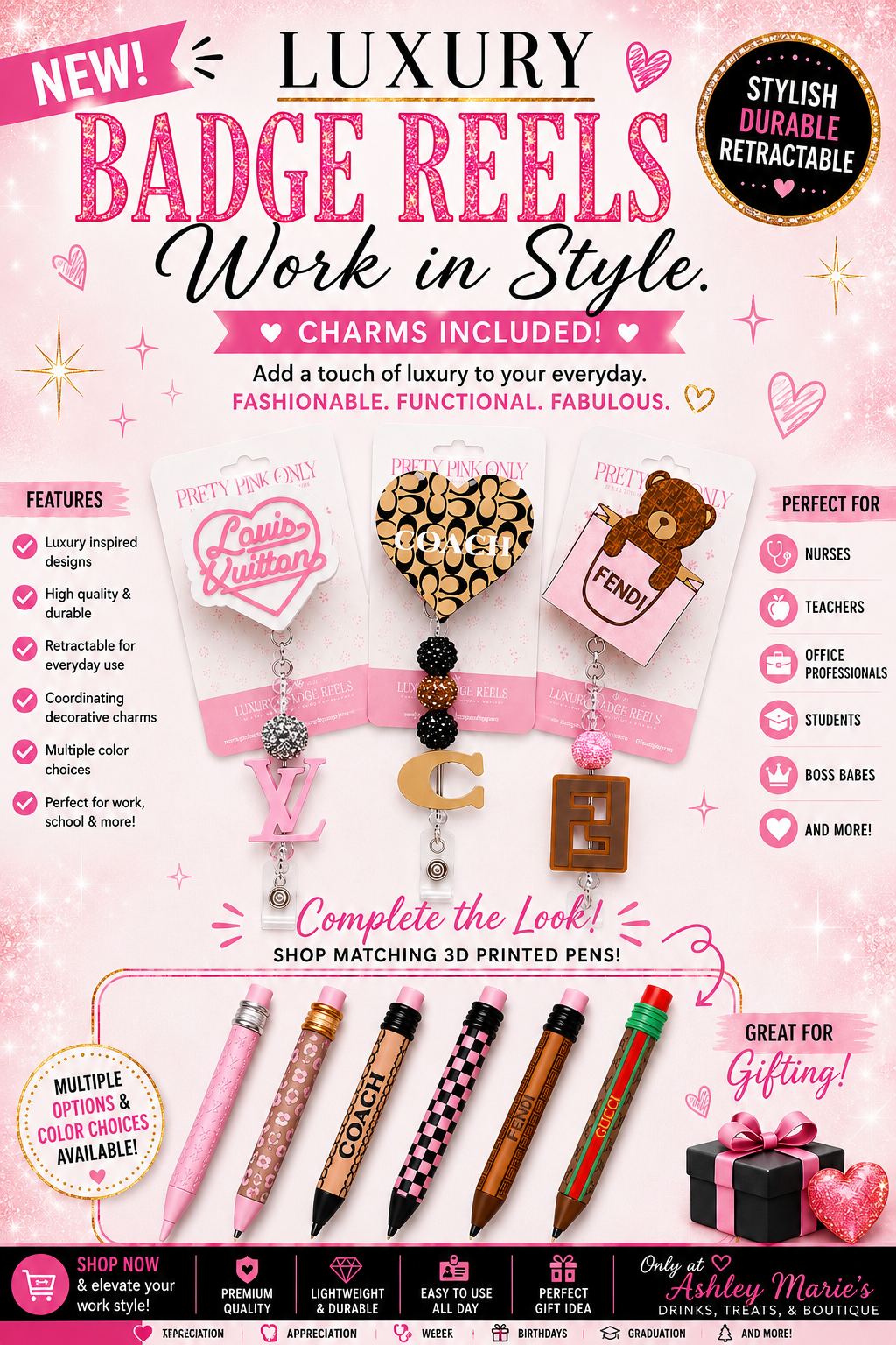 Luxury 3D Badge Reels