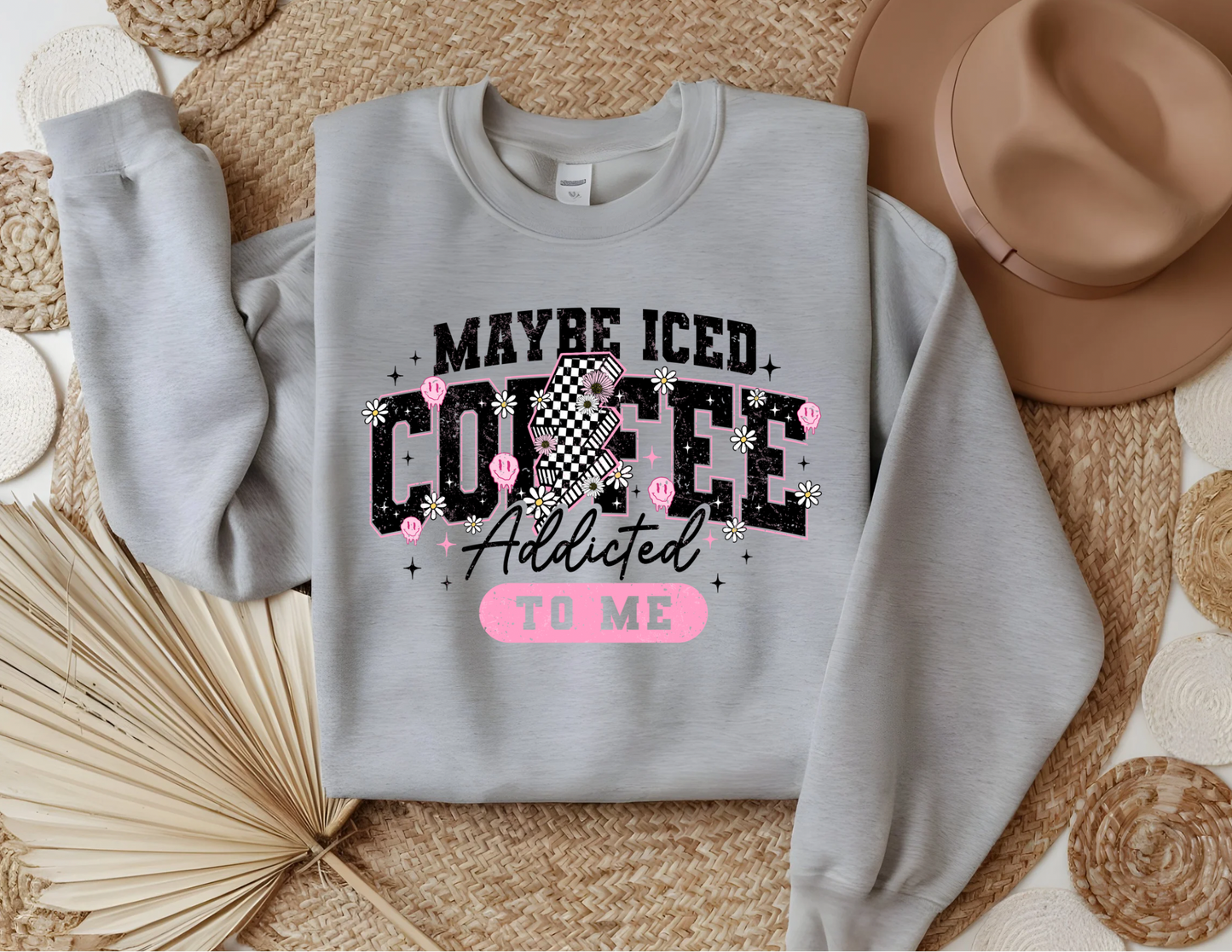 DTF- Maybe Iced Coffee Is Addicted To Me Lightning Bolt