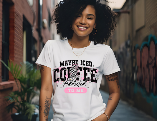 DTF- Maybe Iced Coffee Is Addicted To Me Lightning Bolt