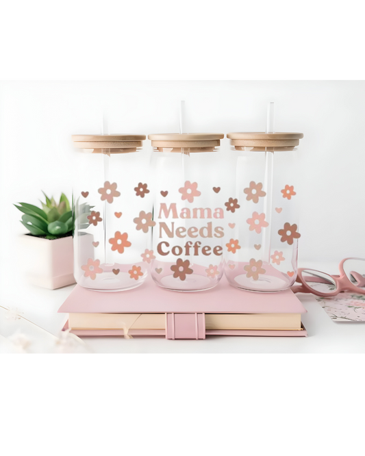 UV DTF- Mama Needs Coffee (double sided)