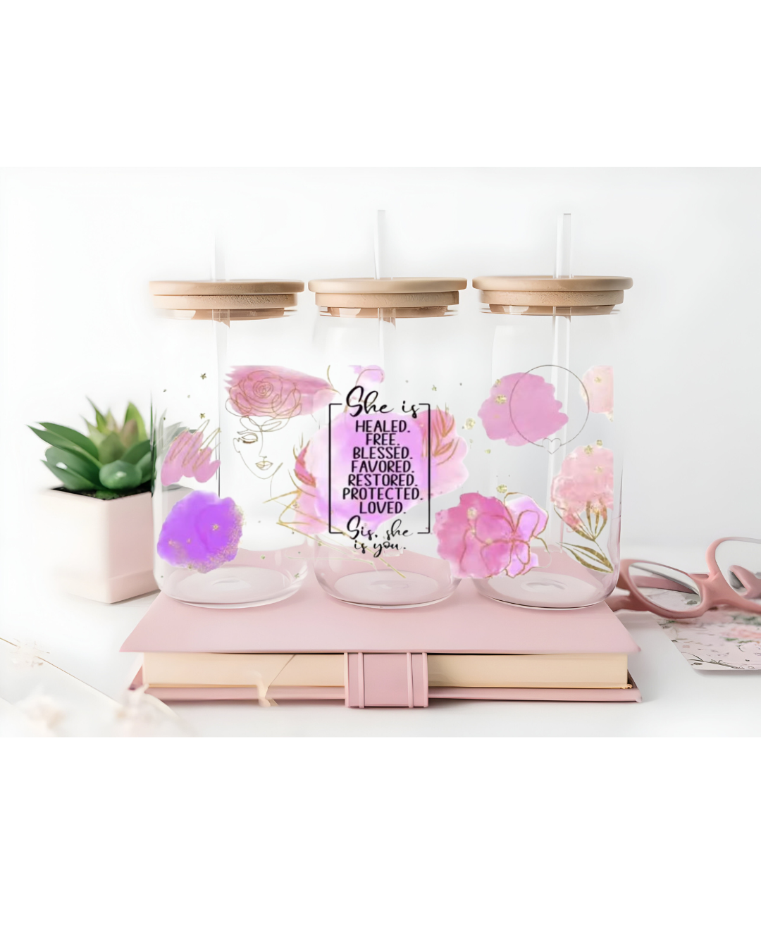 UV DTF- She Is Healed (double sided)