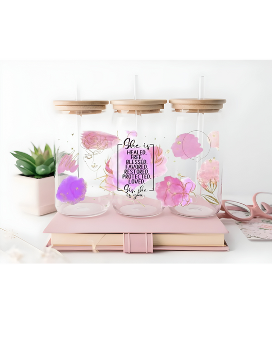 UV DTF- She Is Healed (double sided)