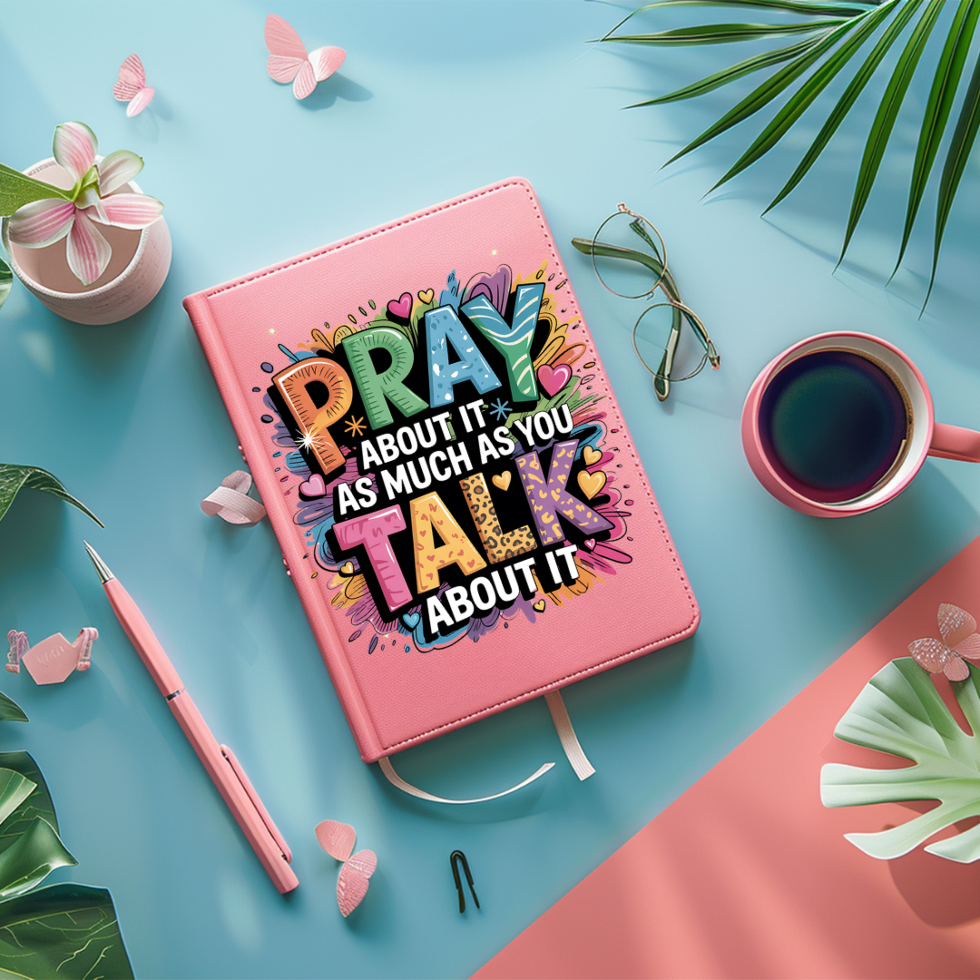 UV DTF Journal Cover- Pray About It As Much