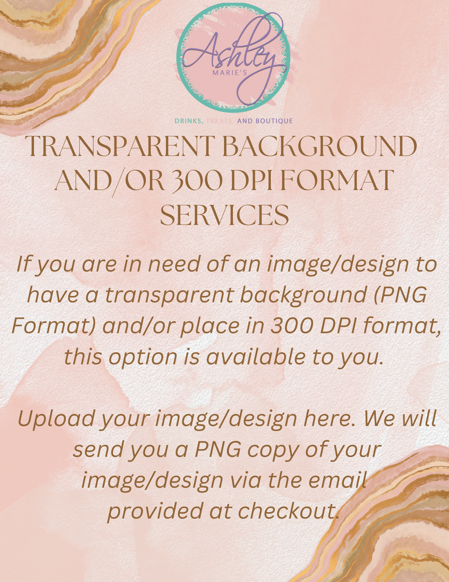 Transparent Background and/or        300 DPI format Services