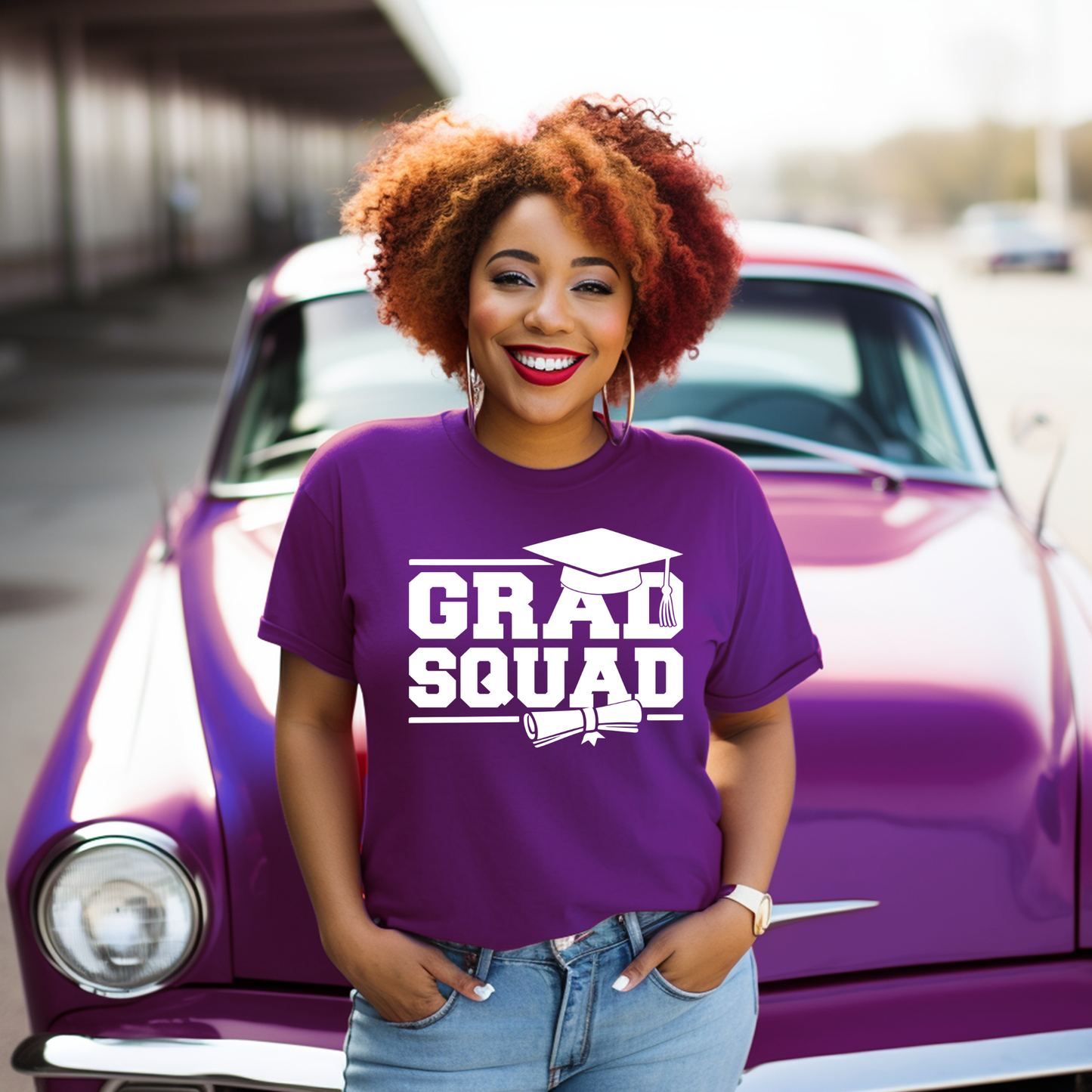 Screen Print- Grad Squad (White)
