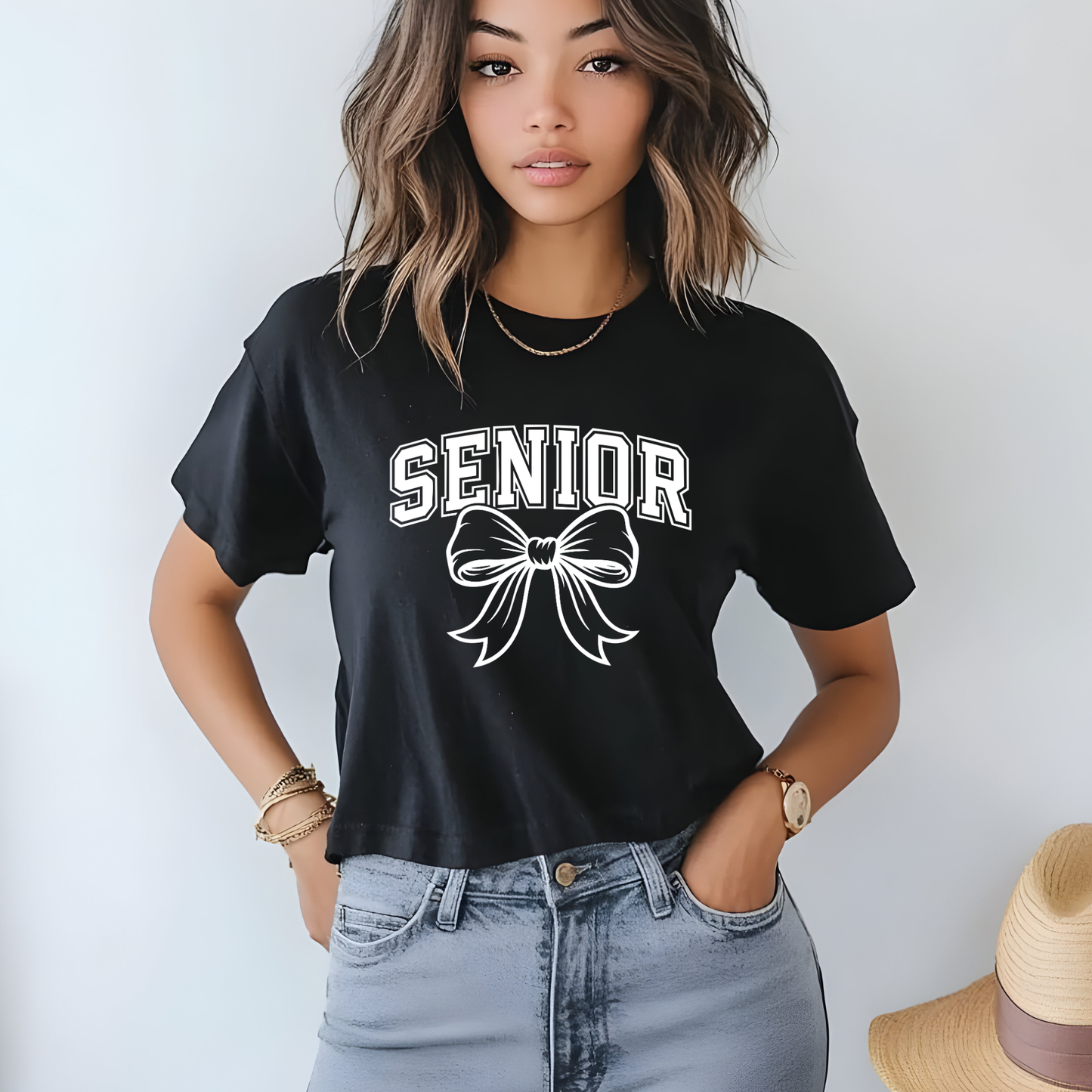 Screen Print- Senior Coquette (White)