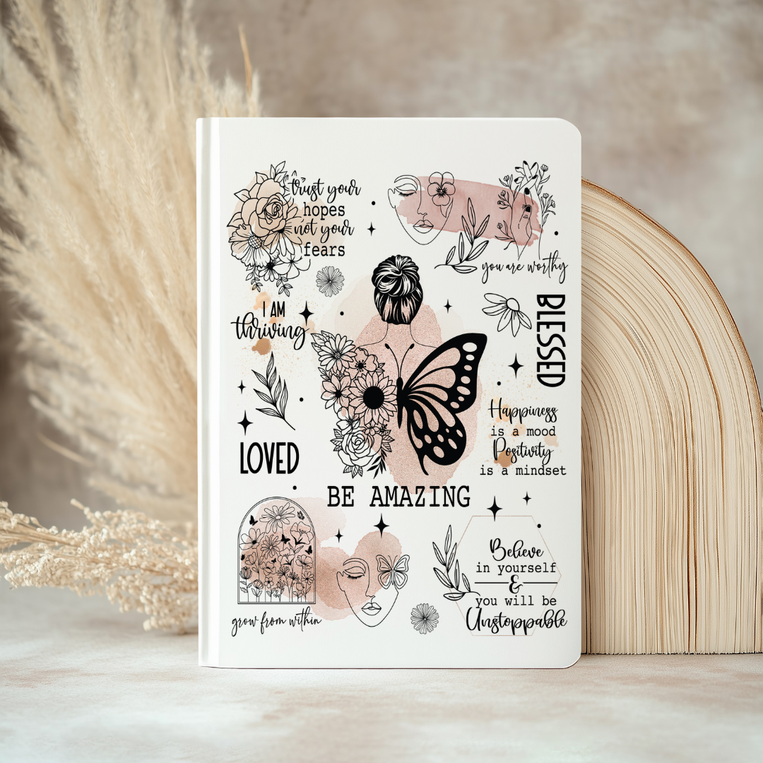 UV DTF Journal Cover- Be Amazing Affirmations