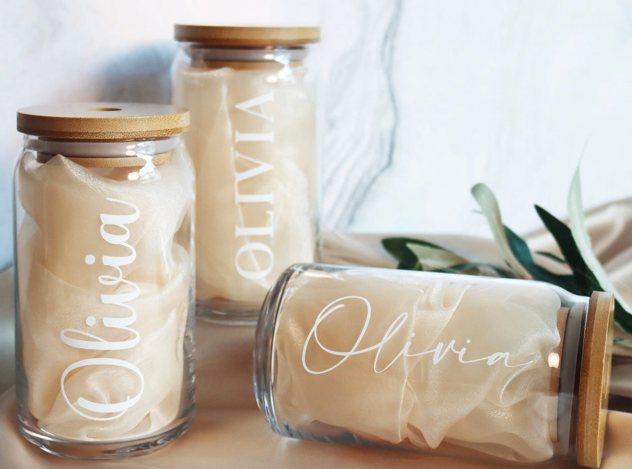 16oz Customized Glass Can Tumbler with Lid