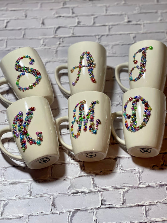 Initial Blinged Coffee Mug