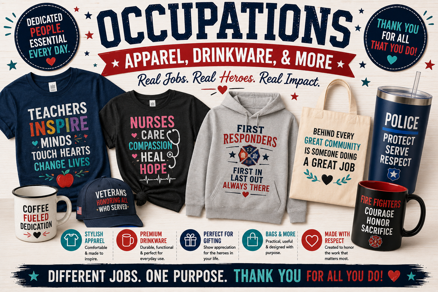 Occupations Apparel, Drinkware, & More