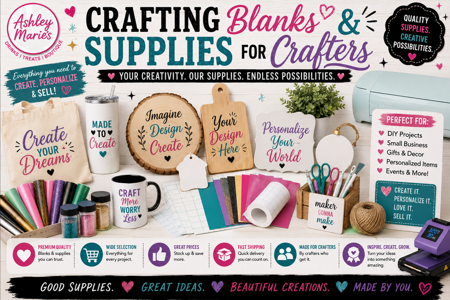 Crafting Blanks & Supplies for Crafters