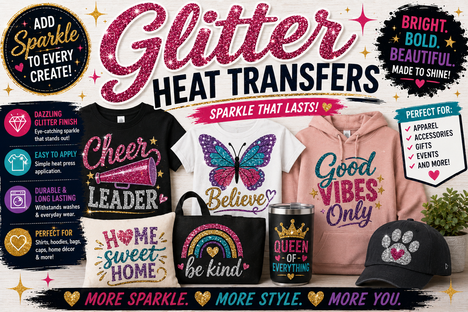 Glitter Heat Transfers