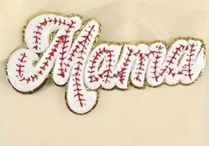 Mama-Baseball Chenille Patch