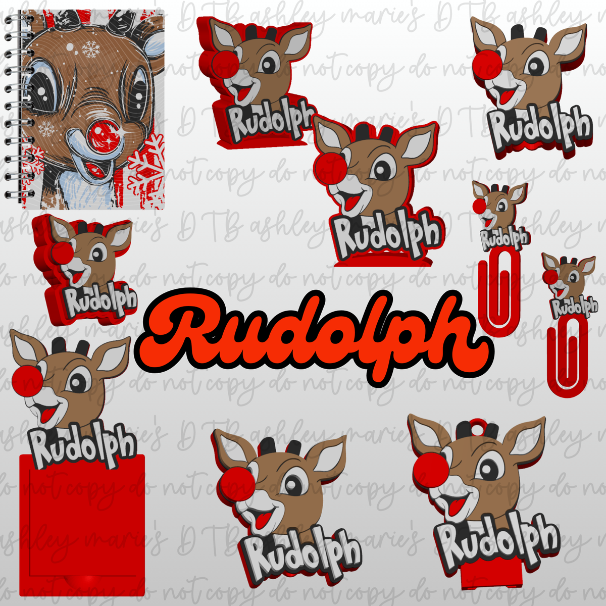 Rudolph - 3D Printed Desk Accessory Bundle Builder