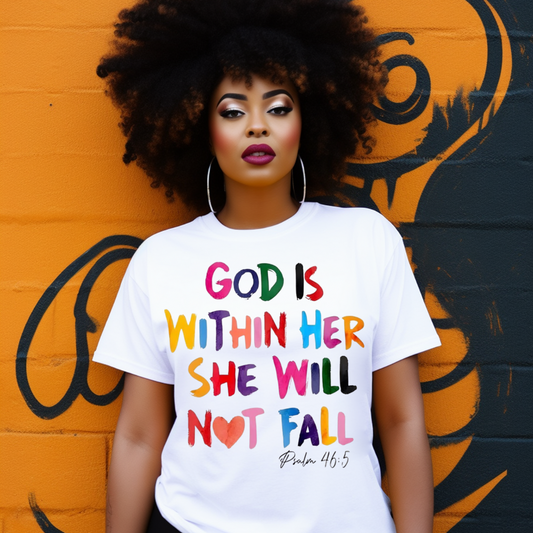 (Print To Order) DTF- God Is Within Her