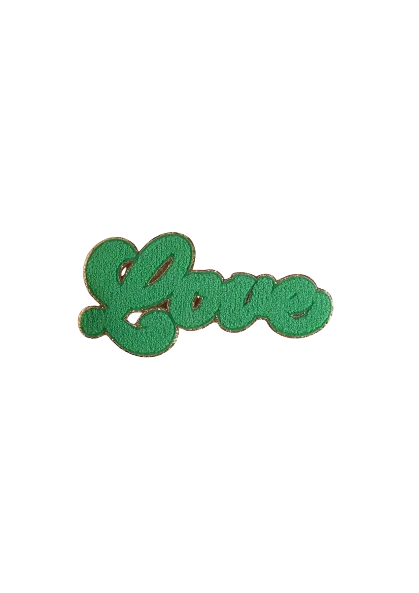 Love-Green Chenille Patch