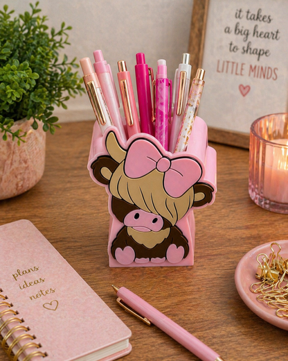 Highland Cow 3D Printed Desk Accessory Bundle Builder