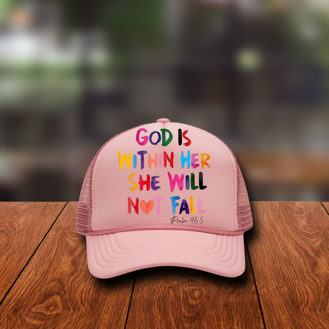 DTF Hat Patch- God is Within Her
