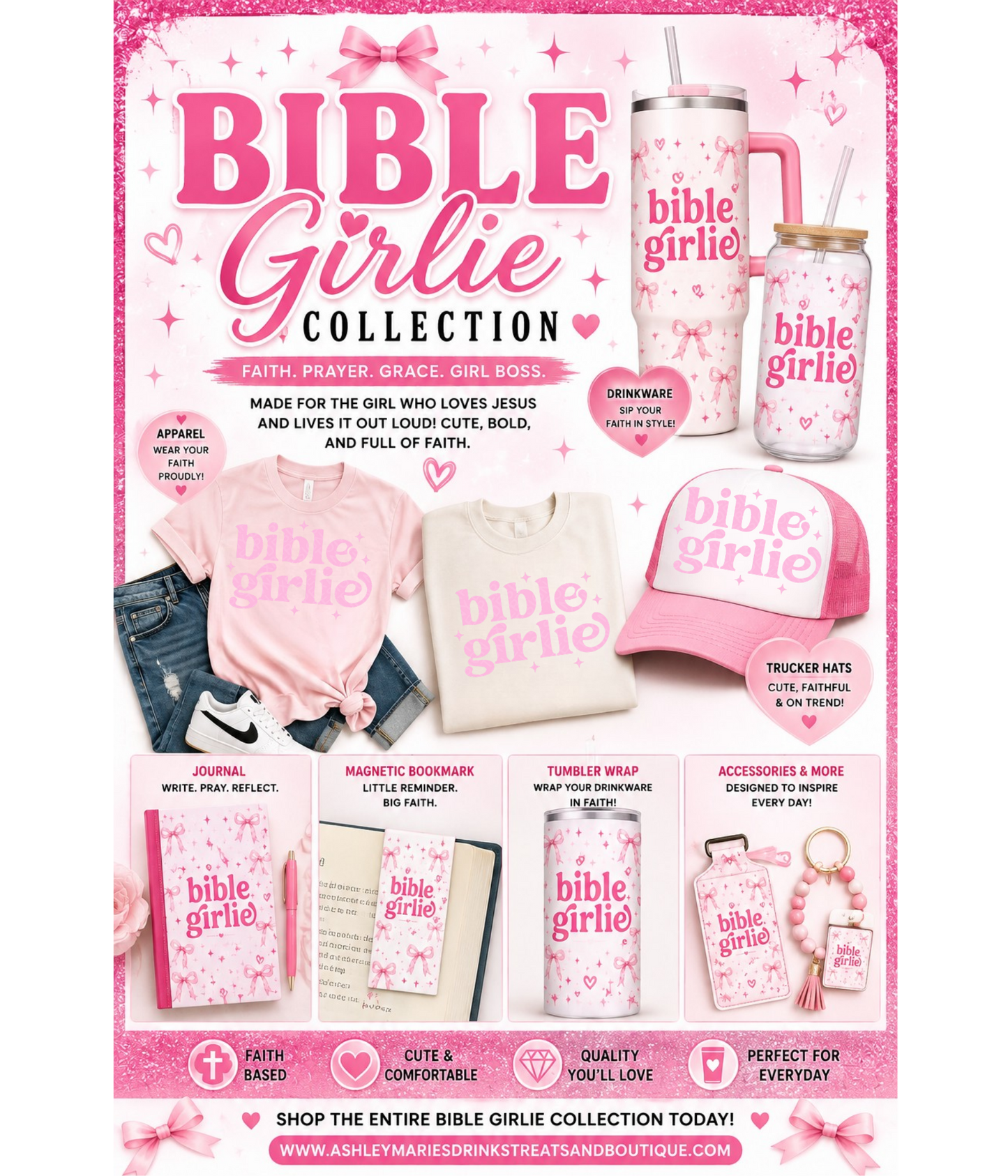 UV DTF Journal Cover-  Bible Girlie - SHIPS OUT BY 8/24