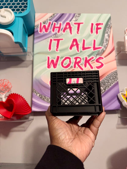 Mini Stackable Milk Crate 3D Printed