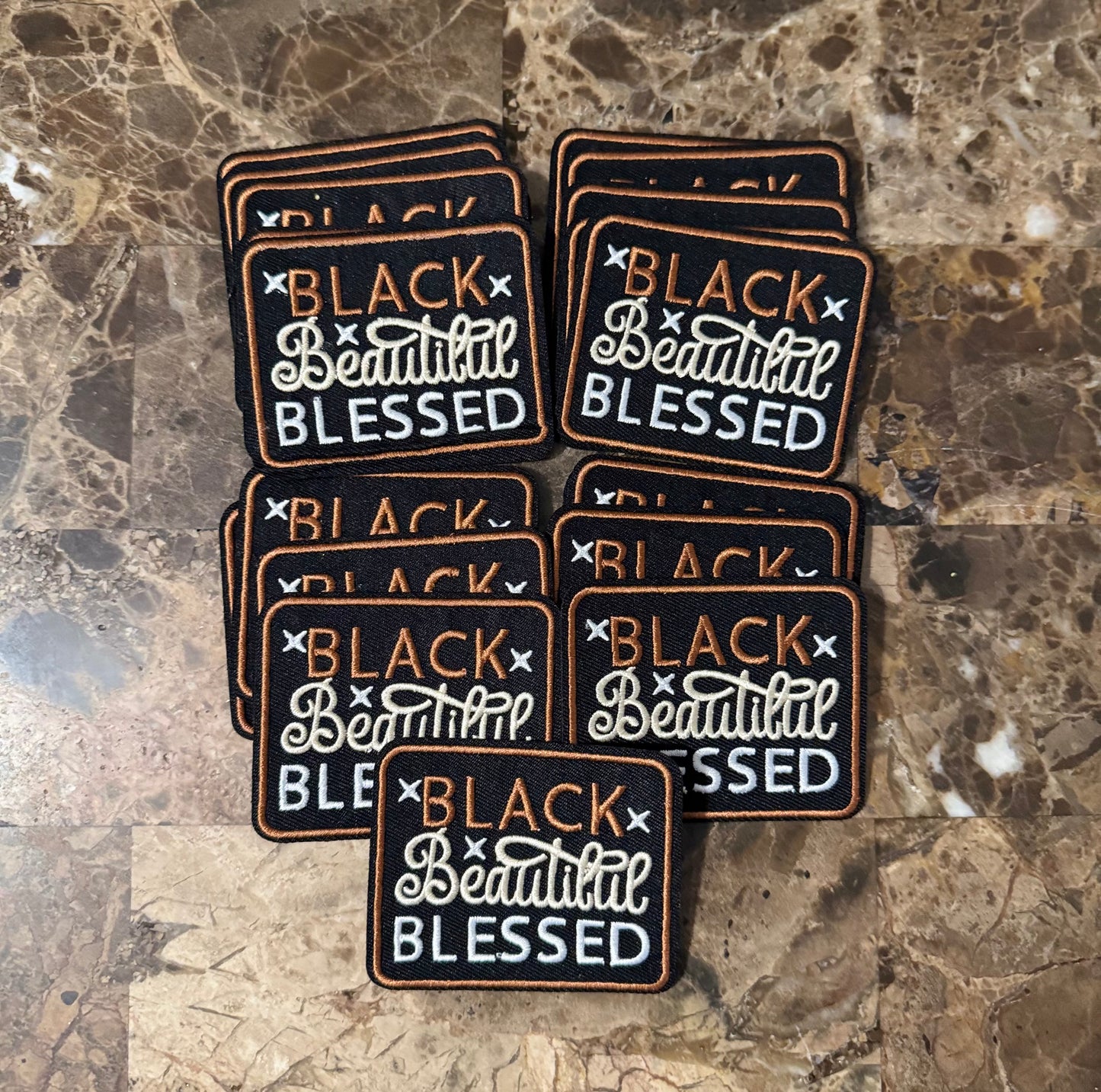 Black Beautiful Blessed- Hat Patch