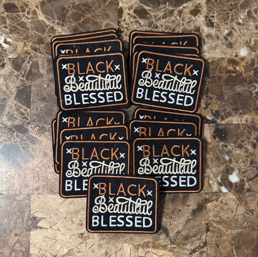 Black Beautiful Blessed- Hat Patch