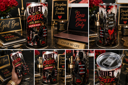 Quiet on the Creek Girl Boss Sublimation Wrap | Original Drinkware Design