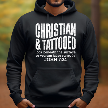 Screen Print- Christian and Tattooed (White)