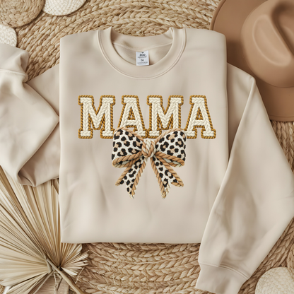 DTF- Mama Faux Yarn Leopard