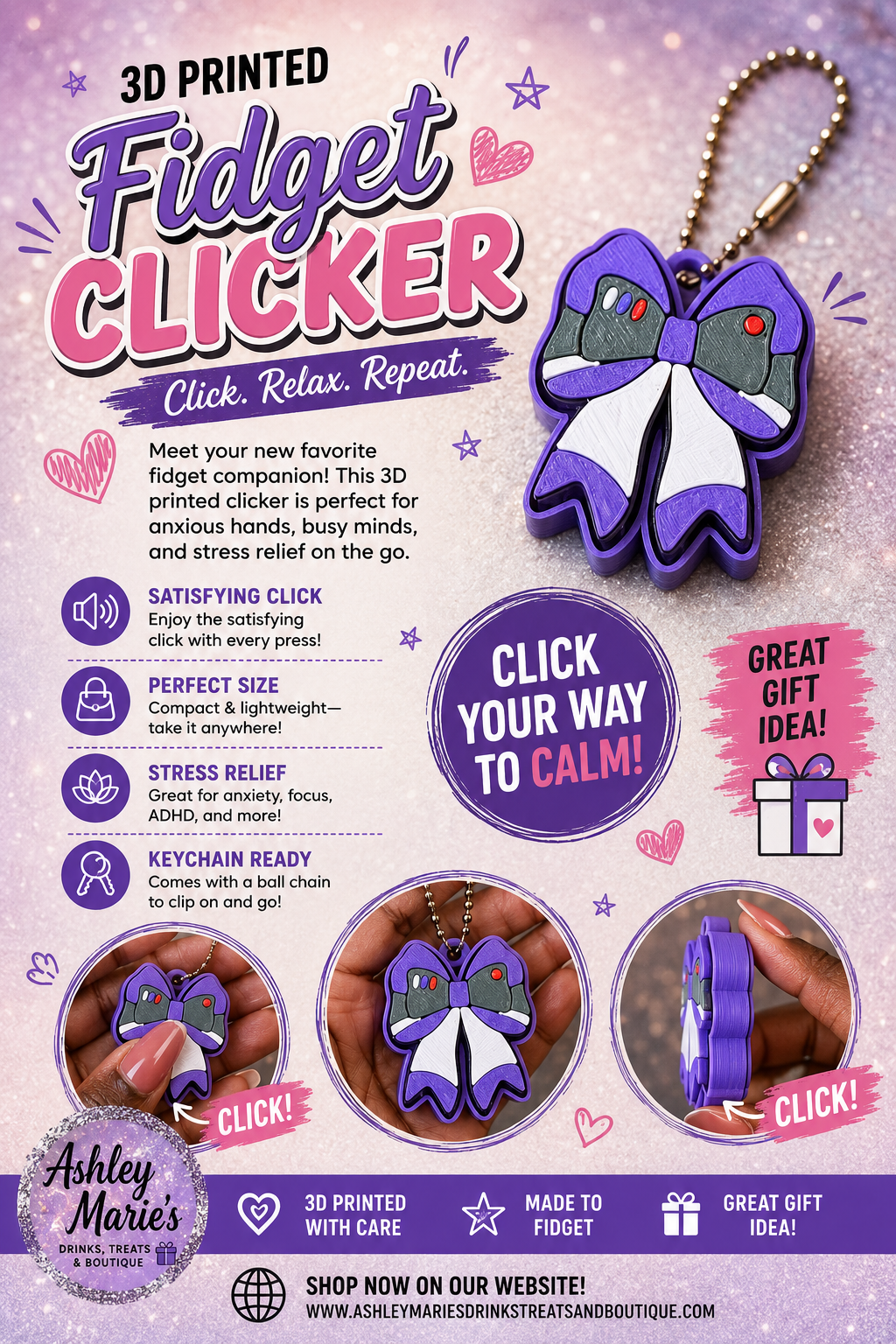 Buzz Toy Story - Fidget Clicker 3D Printed