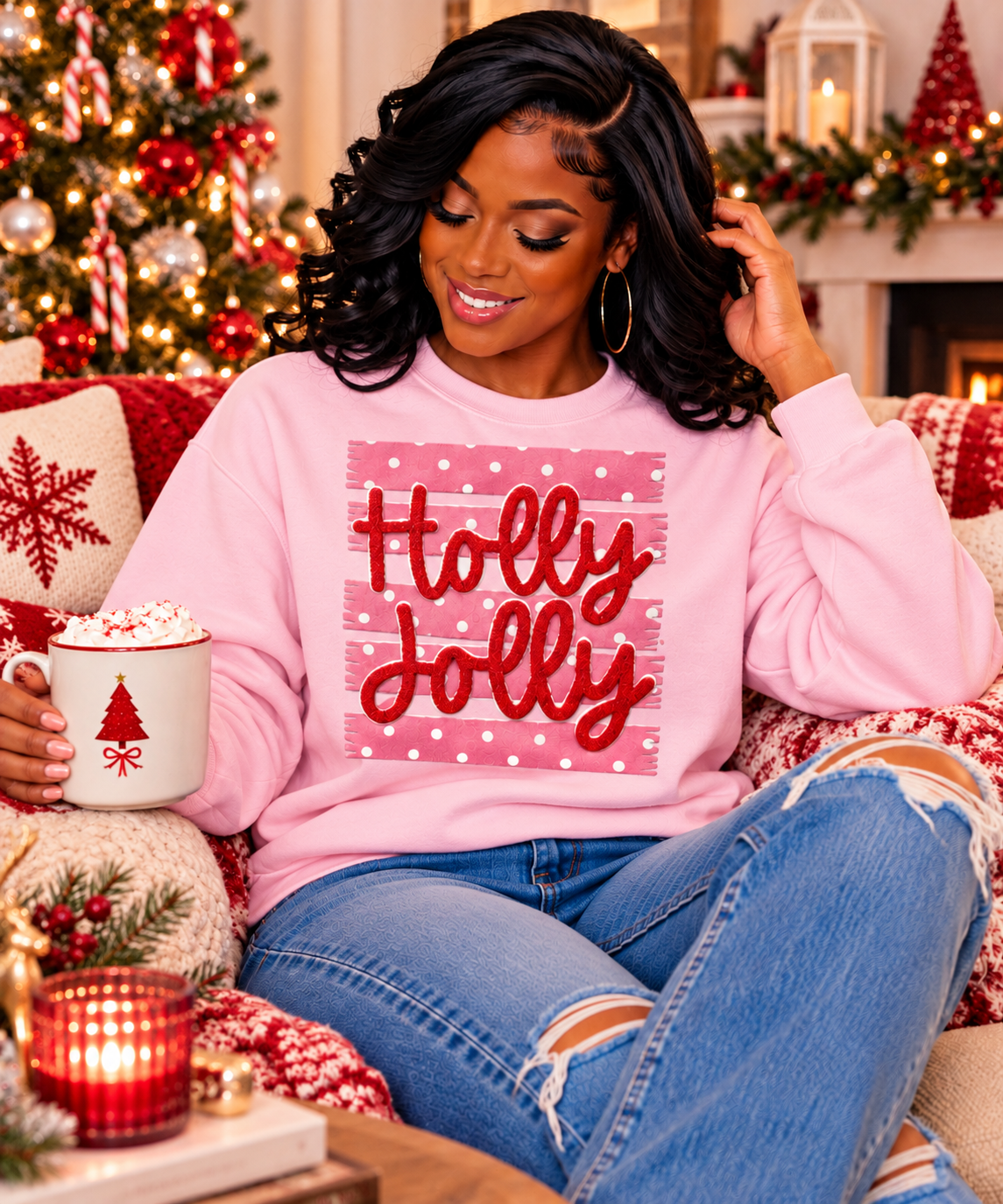 VIP BESTIES Pre-Order - Holly Jolly - Appliqué & Fuzzy Combo Patch  (Closes 11/05/2026)