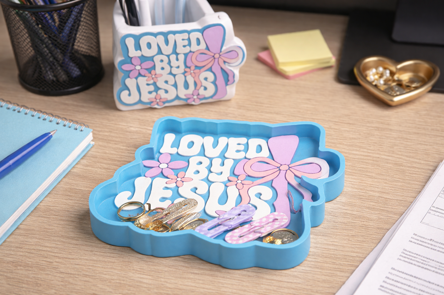 Loved By Jesus - 3D Printed Desk Accessory Bundle Builder