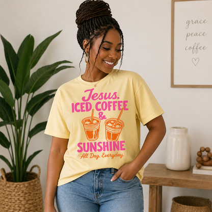 DTF- Jesus, Iced Coffee, & Sunshine