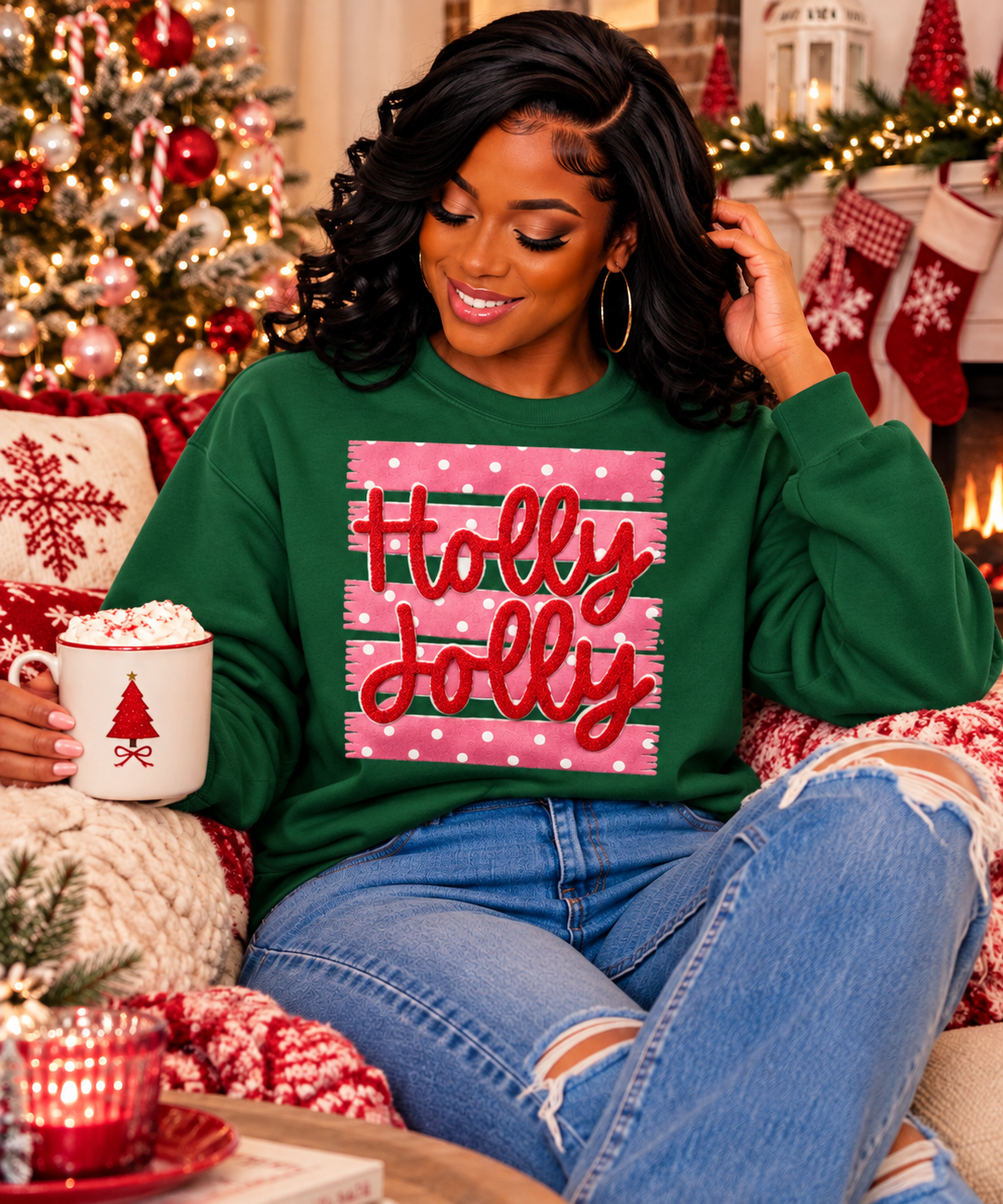 VIP BESTIES Pre-Order - Holly Jolly - Appliqué & Fuzzy Combo Patch  (Closes 11/05/2026)
