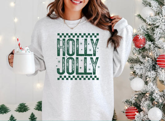 Screen Print- Holly Jolly Checkered (Greeen)
