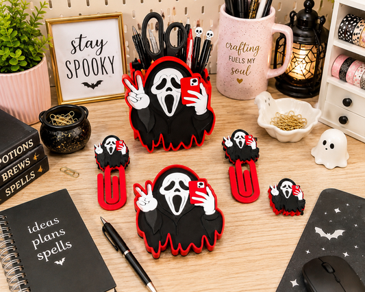 Ghost Face | Spooky 3D Printed| Halloween Desk Organizer Set
Accessory Bundle Builder