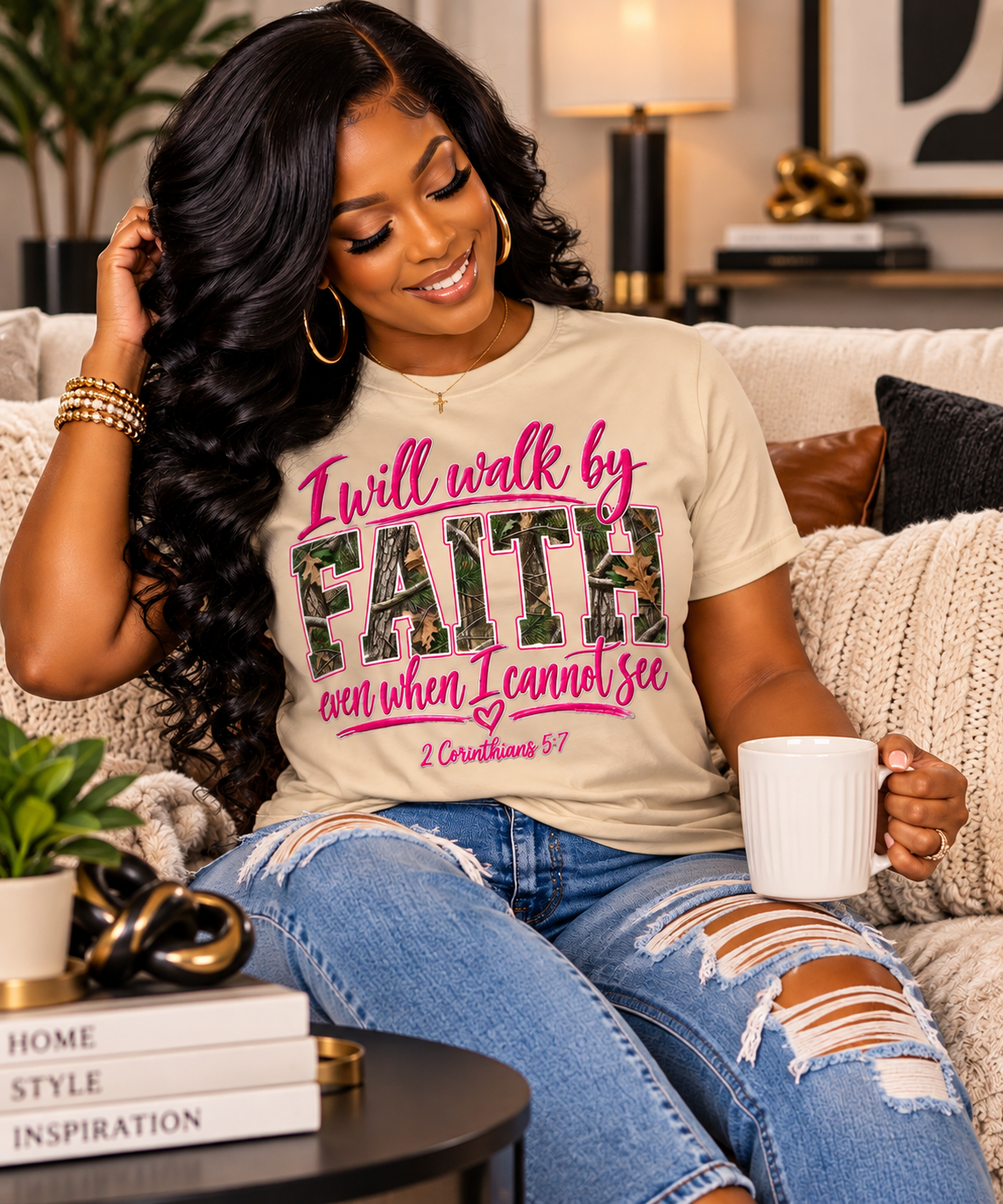 Pre-Order DTF- I Will Walk By Faith Camo (Adult) (Closes 10/23/26)