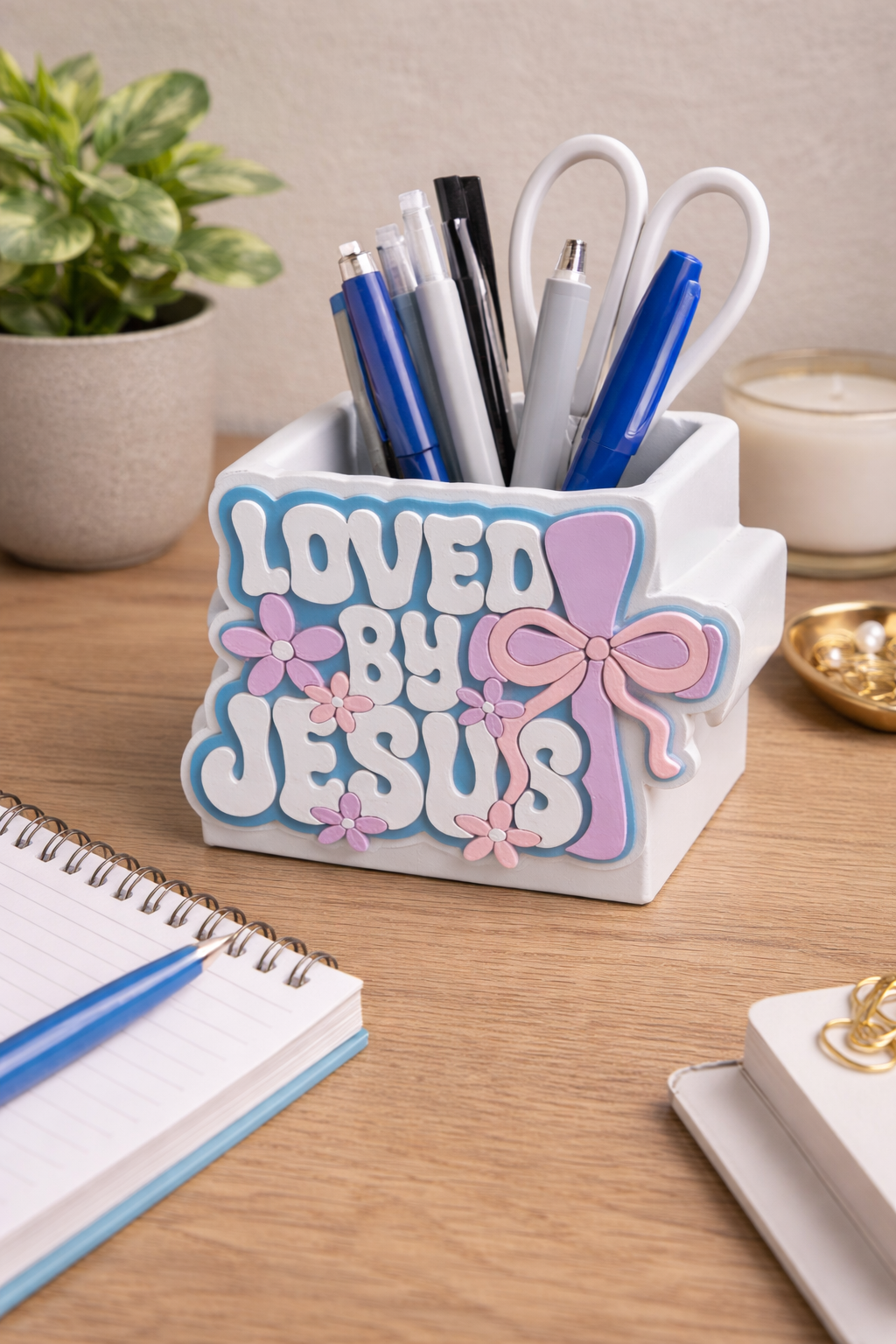 Loved By Jesus - 3D Printed Desk Accessory Bundle Builder