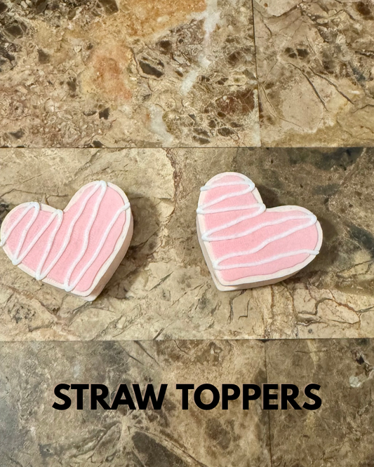 Sugar Cookie - 3D Printed Straw Topper (w/ 2 sizes)