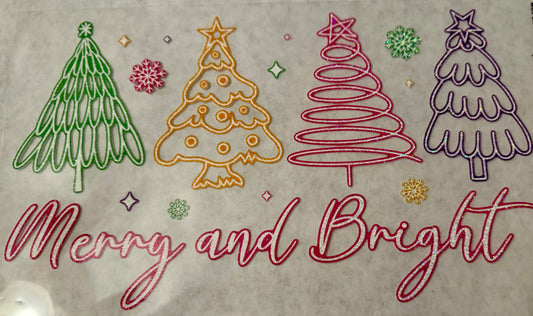 Glitter Clear Film- Merry & Bright Neon