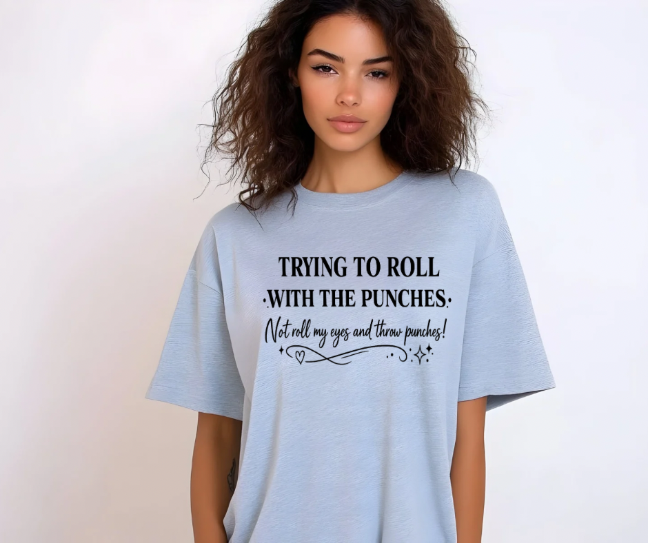 Screen Print- Rolling With The Punches (Black)