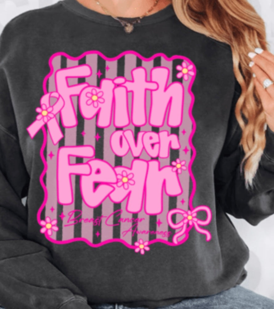 Faith Over Fear Breast Cancer Awareness- Transfers
