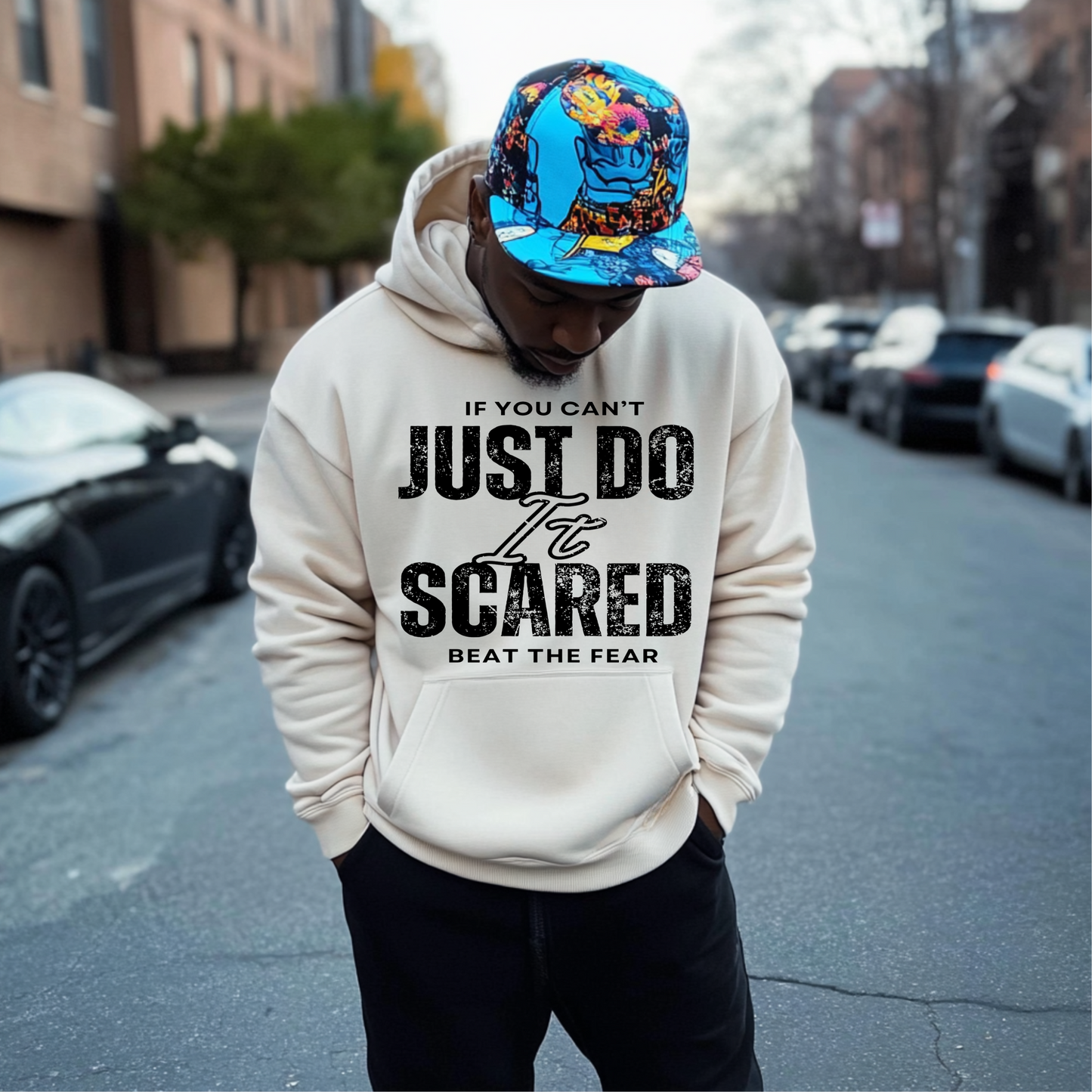 Screen Print- Just Do It Scared (Black)