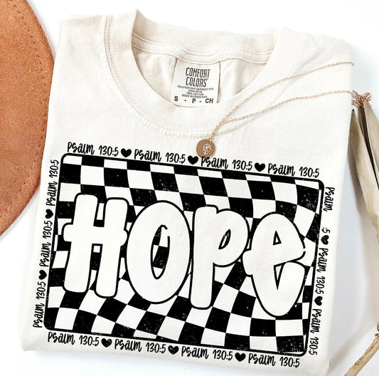 Screen Print- Hope Checkered (Black)