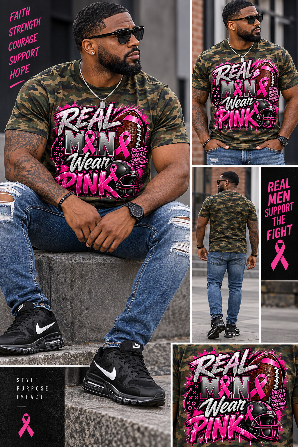 Breast Cancer Awareness - Build a Graphic T-Shirt (Youth and Adult Sizes)