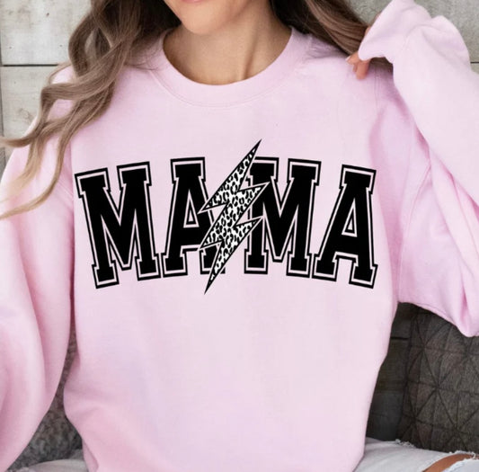 Screen Print- Mama- Lightning Bolt