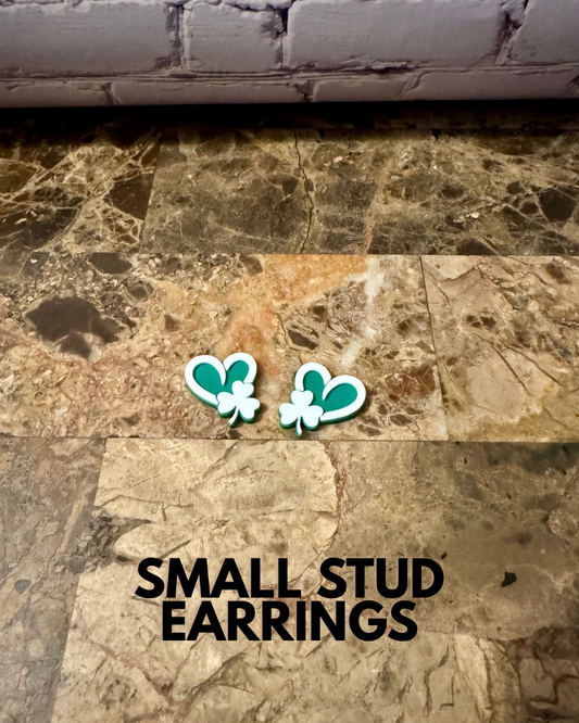 St. Patrick's Day - 3D Printed Stud Earrings (w/ 2 sizes)